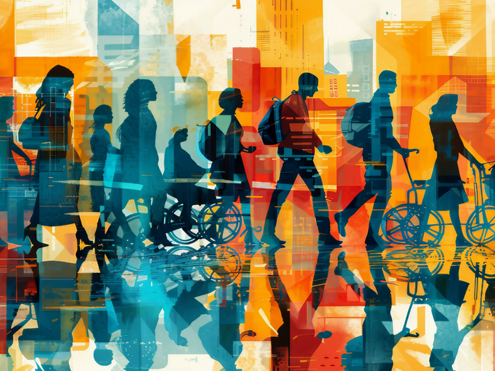 The concept of web accessibility in an abstract work of art